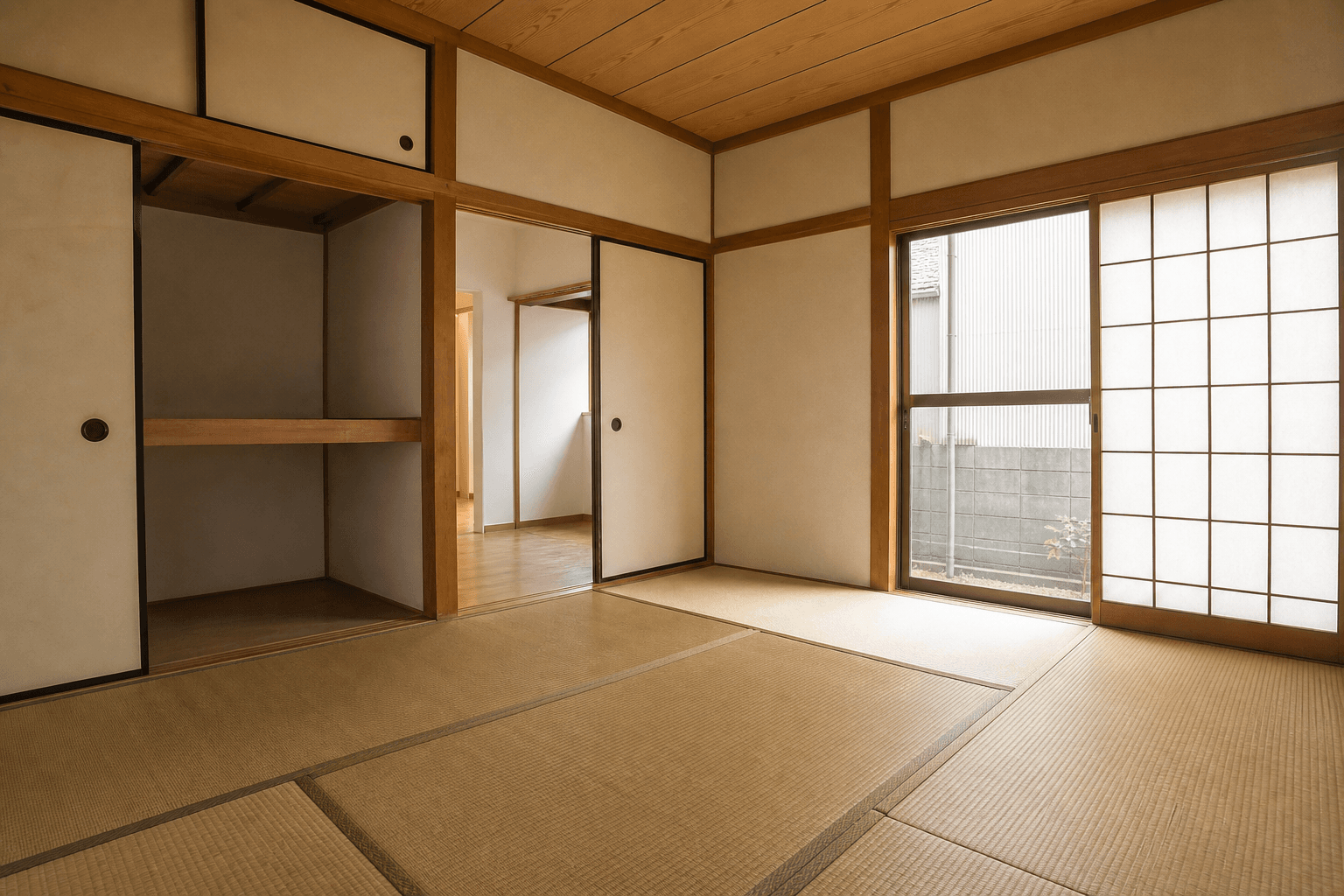 遺品整理後の片付いた部屋